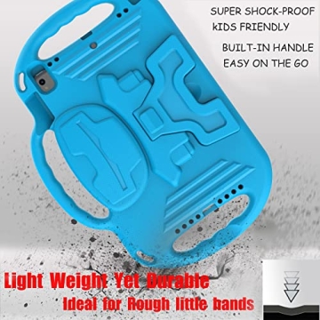 Durable Kids iPad 10.2 Case with Strap & Stand - Blue