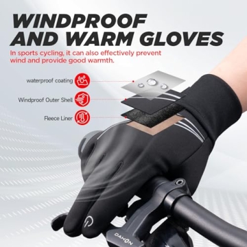 Thermal Gloves for Men Women - Lightweight Warm Touchscreen