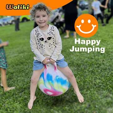 WALIKI Hopper Ball Toy for Boys & Girls Ages 3 4 5 6 Years Old | Tie-Dye Jumping Ball | 18" Hippity Hop Ball | Fun Birthday Gift