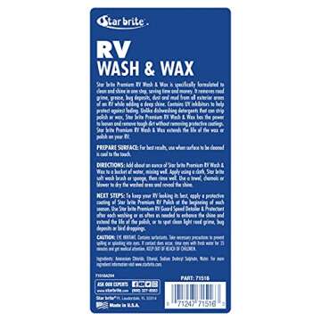 Star Brite 071516P RV Wash & Wax - 16 Oz Cleaning Solution