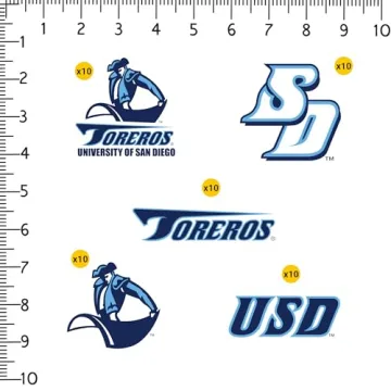 University of San Diego Spirit Logo Vinyl Stickers - Ultimate Fan Pack for All Ages
