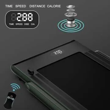 Goplus 2 in 1 Folding Treadmill, 2.25HP Superfit Under Desk Electric Treadmill, Installation-Free with Remote Control, APP Control and LED Display, Walking Jogging for Home Office