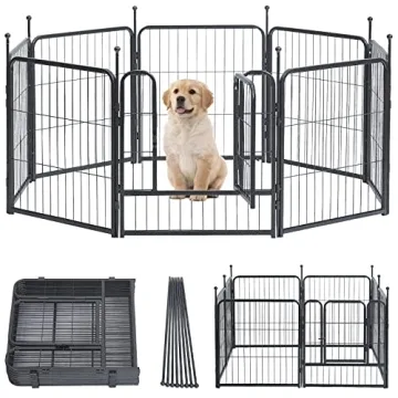XDPET Foldable Metal Dog Playpen - Durable Indoor & Outdoor Pet Safety