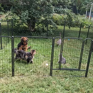 Durable Foldable Metal Dog Playpen for Indoor Outdoor Use