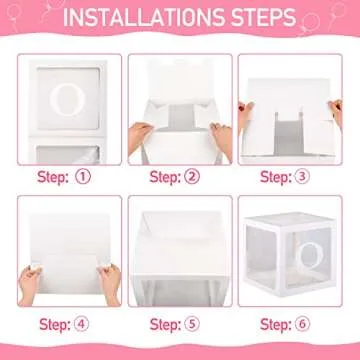 TECKED First Birthday Decorations For Boy Or Girl, 3 Pcs ONE Balloon Boxes For 1st Birthday, Baby Clear Blocks Party Decor With ONE Letters For Photoshoot Props, Cake Smash Backdrop