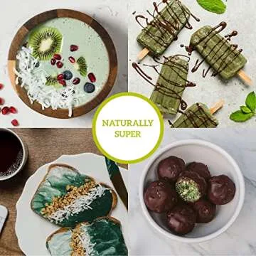 Organic Spirulina Powder (16 Ounce): Naturally Vegan, Supplies Folate, Vitamin B12, Iron, Omega Fatty Acids, GLA, Beta Carotene, Chlorophyll, Amino Acids