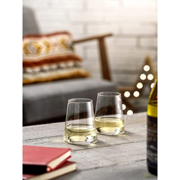 Premium BENETI Stemless Wine Glasses Set of 4