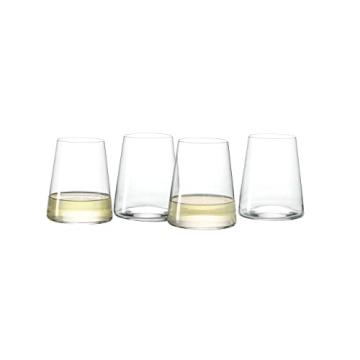 Premium BENETI Stemless Wine Glasses Set of 4