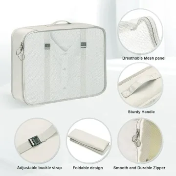 Travel Made Easy with 8 Set Packing Cubes for Suitcases