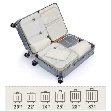 Travel Made Easy with 8 Set Packing Cubes for Suitcases