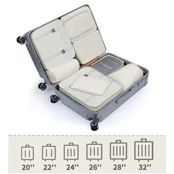 Travel Made Easy with 8 Set Packing Cubes for Suitcases