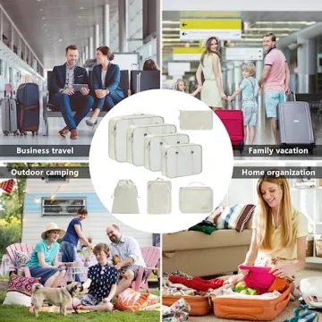 Travel Made Easy with 8 Set Packing Cubes for Suitcases