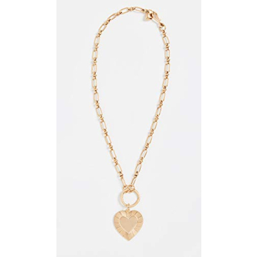 Brinker & Eliza Embossed Heart Pendant Necklace - Gold