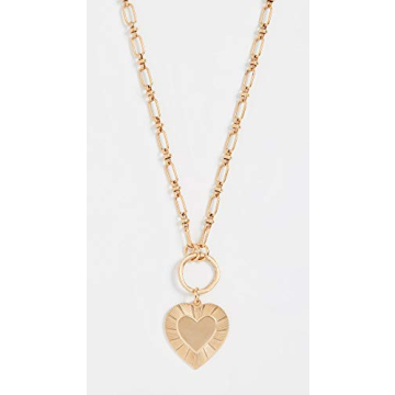 Brinker & Eliza Embossed Heart Pendant Necklace - Gold