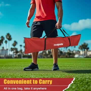 ZENY 7'×7' Baseball Softball Practice Net Hitting Batting Catching Pitching Training Net w/Carry Bag & Metal Bow Frame, Baseball Training Equipment