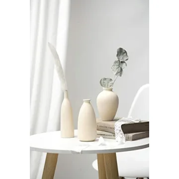 Ceramic Vases Set of 3 for Modern Farmhouse Decor