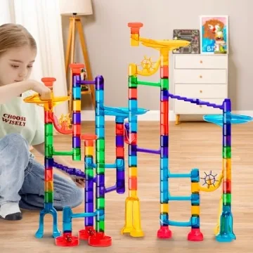 JOYIN Glowing Marble Run Set - 150Pcs STEM Toy for Kids