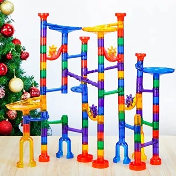 JOYIN Glowing Marble Run Set - 150Pcs STEM Toy for Kids