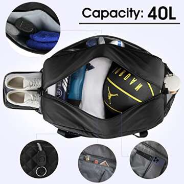 Durable Waterproof Gym Bag for Active Lifestyles with Shoe Compartment