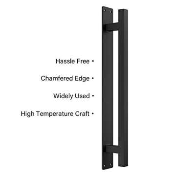 SMARTSTANDARD Heavy Duty Rustic Barn Door Handle for Sliding Doors