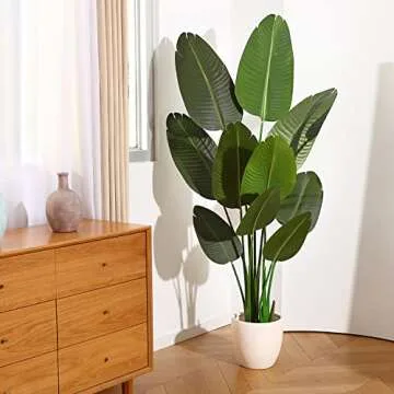 Fopamtri 5FT Faux Bird of Paradise Plant - Indoor/Outdoor