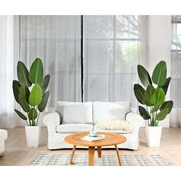 Fopamtri 5FT Faux Bird of Paradise Plant - Indoor/Outdoor