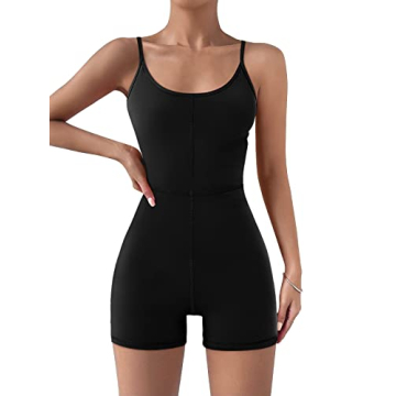 AUTOMET Jumpsuits for Women One Piece Rompers Sexy Shorts Bodysuits Workout Sets Fashion Clothes Sum...