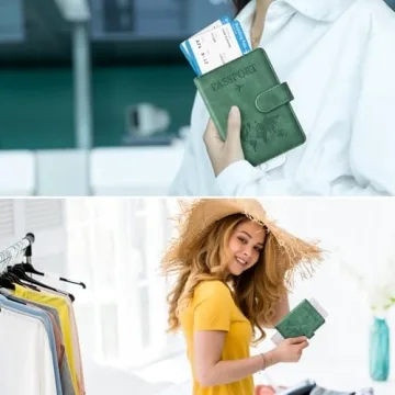 Eoehro Passport Holder Stylish Travel Essential RFID