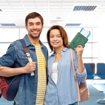 Eoehro Passport Holder Stylish Travel Essential RFID