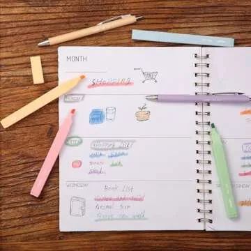 Colorful Highlighter and Pen Set for Aesthetic Writing