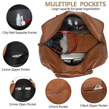 Wogarl Stylish 4PCS Weekender Bag Great for Travel