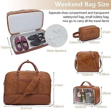 Wogarl Stylish 4PCS Weekender Bag Great for Travel