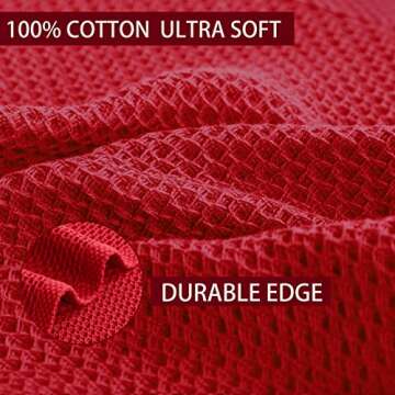 joybest Cotton Kitchen Dish Cloths, 8-Pack Waffle Weave Ultra Soft Absorbent Dish Towels Washcloths ...