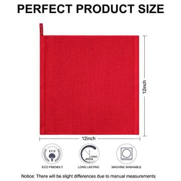 Joybest Cotton Kitchen Dish Cloths 8-Pack Absorbent Towels