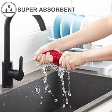 Joybest Cotton Kitchen Dish Cloths 8-Pack Absorbent Towels