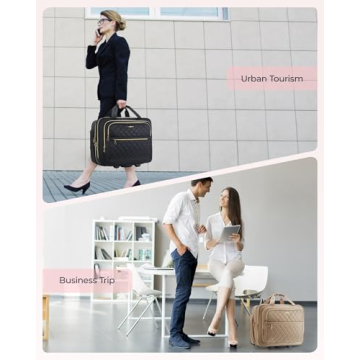 BAGSMART Rolling Laptop Bag for Women with TSA Lock and Wheels