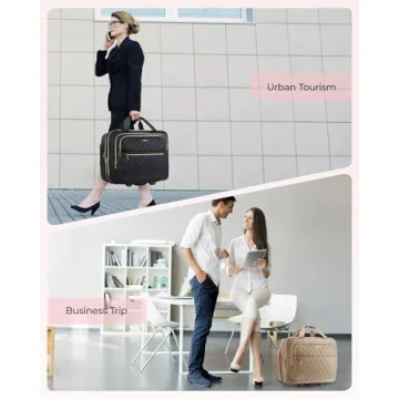 BAGSMART Rolling Laptop Bag for Women with TSA Lock and Wheels