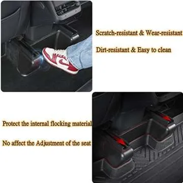 FITEV for Tesla Model Y Underseat Protector Seat Track Covers Protection Kick Kit for Model Y Accessories 7 PCS