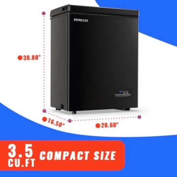 DEMULLER Mini Deep Freezer - Compact Chest Freezer