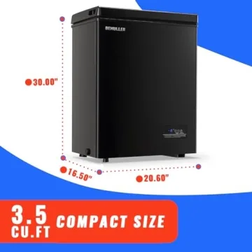DEMULLER Mini Deep Freezer - Compact Chest Freezer