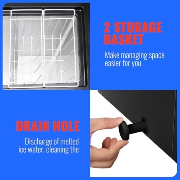 DEMULLER Mini Deep Freezer - Compact Chest Freezer