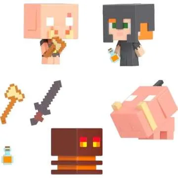 Minecraft Mob Head Minis Playset with 4 Figures