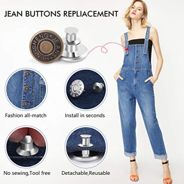 Adjustable Button Pins for Loose Jeans 8 Sets