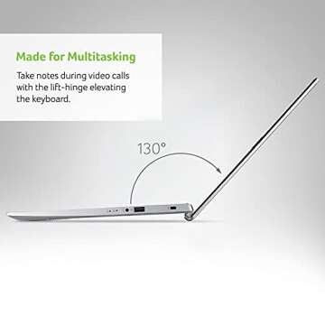 Acer Aspire 5 A515-56-347N Slim Laptop - 15.6" Full HD IPS Display - 11th Gen Intel i3-1115G4 Dual Core Processor - 8GB DDR4 - 128GB NVMe SSD - WiFi 6 - Amazon Alexa - Windows 11 Home in S Mode,Silver