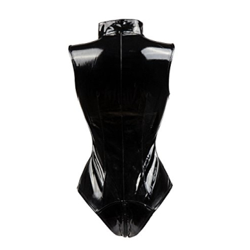 Bslingerie Sexy PVC Zip Up Bodysuit for Daring Looks