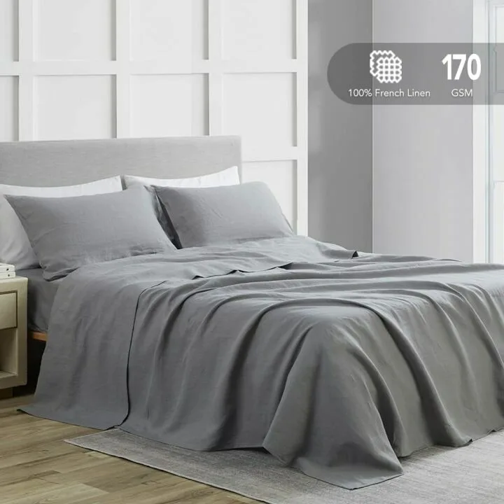 Pure Linen Sheets Set, 100% French Linen Quality