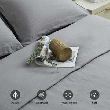 Pure Linen Sheets Set, 100% French Linen Quality