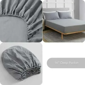 Pure Linen Sheets Set, 100% French Linen Quality