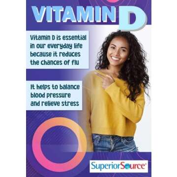 Superior Source Vitamin D3 10000 IU, Quick Dissolve MicroLingual Tablets, 100 Count, Helps Promote Strong Bones and Teeth, Immune Support, Helps Maintain Healthy Muscle Function, Non-GMO