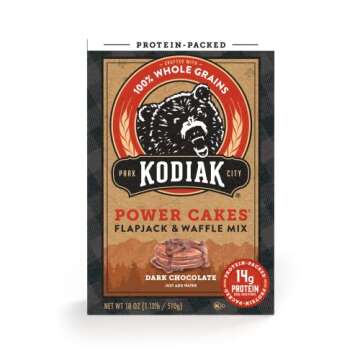 Kodiak Cakes Protein Pancake Power Cakes, Flapjack & Waffle Baking Mix, Dark Chocolate, 18 Ounce, Pack of 3